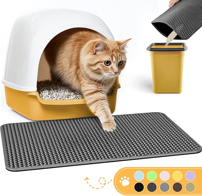 Cat Litter Mat - 23.2'' x 29.1'' Large Litter Trapping Mat, Waterproof by Powools
