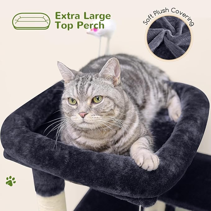 Globlazer Cat Tree Tower for Indoor Cats, 50-inch Adult Cat Tree House for - Image 3