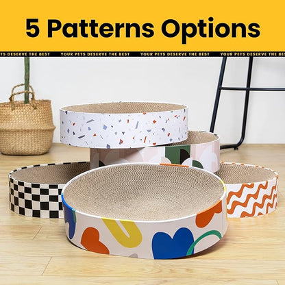 Cat Scratcher Bed, 2 in 1 Oval Cat Scratching Board - Image 8