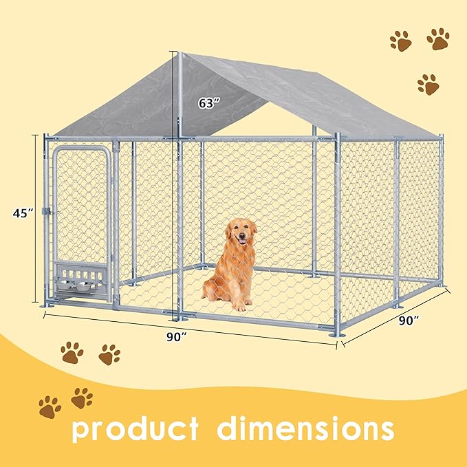 7.5×7.5×5.3 FT Outdoor Dog Kennel - Image 5