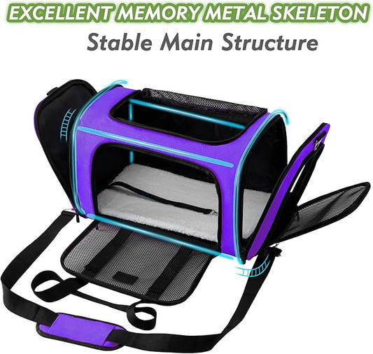 Soundy Dog Carrier Cat Carriers Airline Approved Pet Carrier - Image 2
