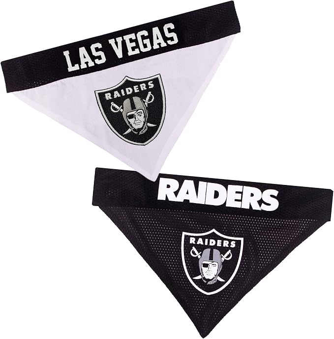 Pets First NFL LAS Vegas Raiders Reversible Bandana Size XX-Large by PETSFIRST