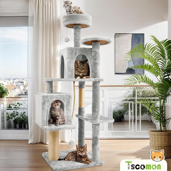 58.5inch Large Cat Tree Tower Condo - Image 6