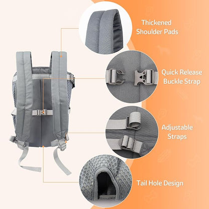 Dog Carrier Backpack, Pet Front Carrier Backpack Legs Out Dog Chest Carrier - Image 4