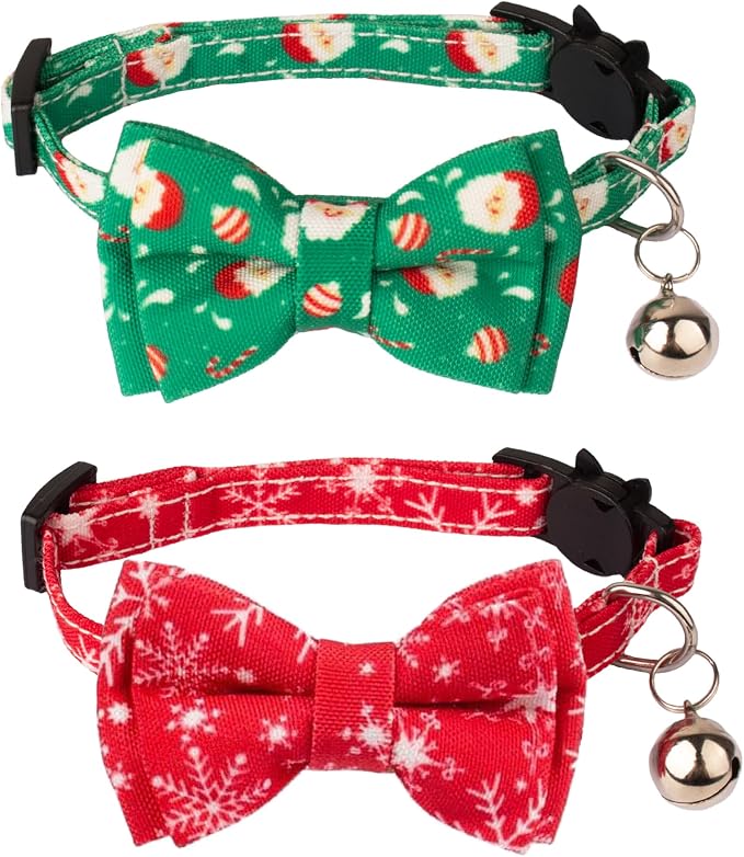 ADOGGYGO Christmas Cat Collar Breakaway by ADOGGYGO
