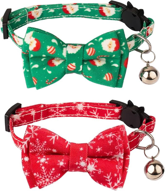 ADOGGYGO Christmas Cat Collar Breakaway by ADOGGYGO