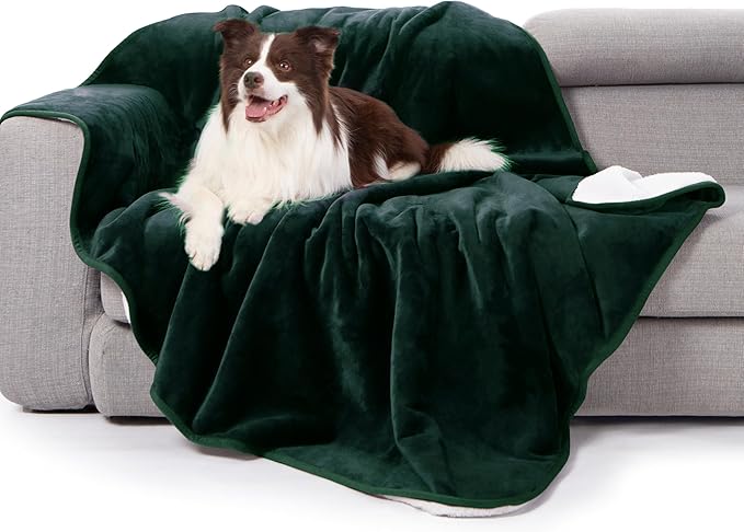 gogobunny Waterproof Bed Blanket, Reversible Sherpa Fleece Throw Blanket by gogobunny