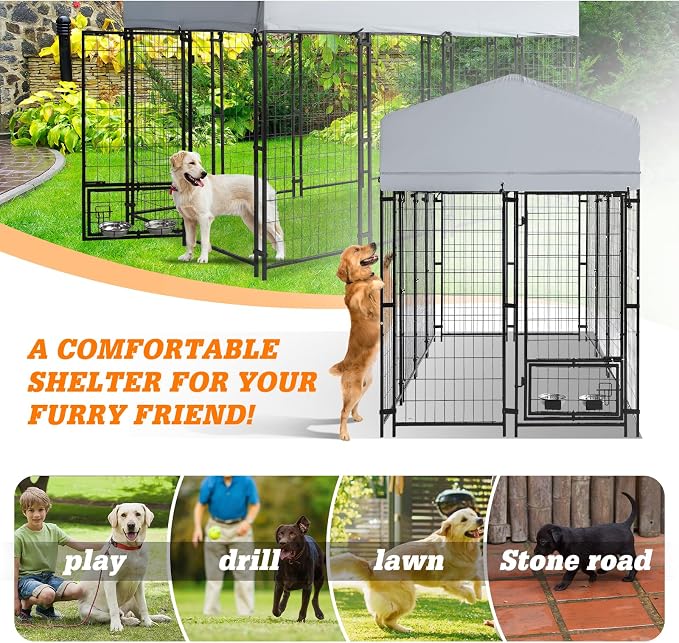 8x4x6 FT Outside Large Dog Kennel - Image 8