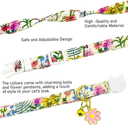 2 Pack Cotton Breakaway Cat Collars Set - Image 2