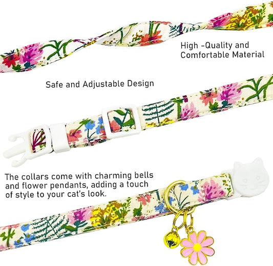 2 Pack Cotton Breakaway Cat Collars Set - Image 2