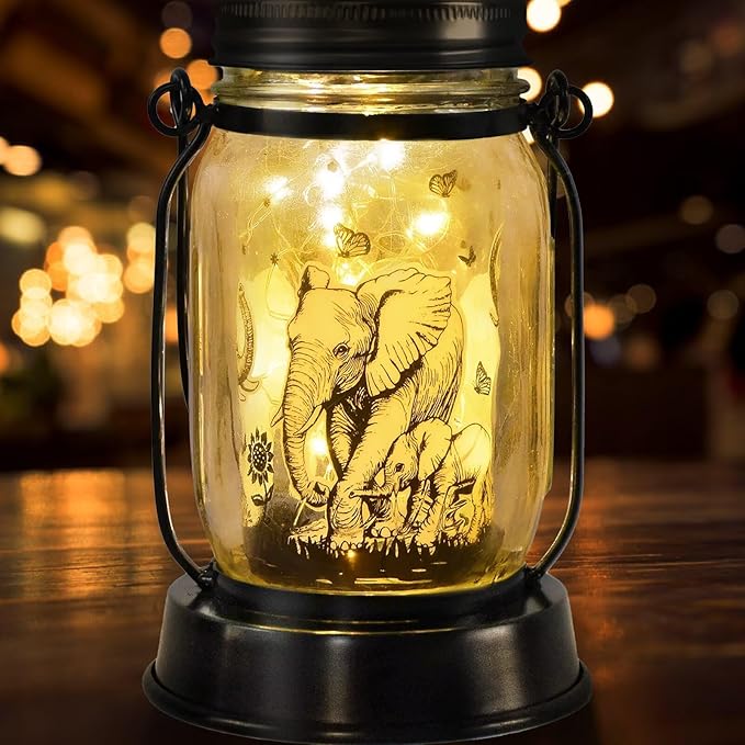 kyoryuger Elephant Gifts for Women/Men Elephant Lovers Solar Lantern Mom by kyoryuger