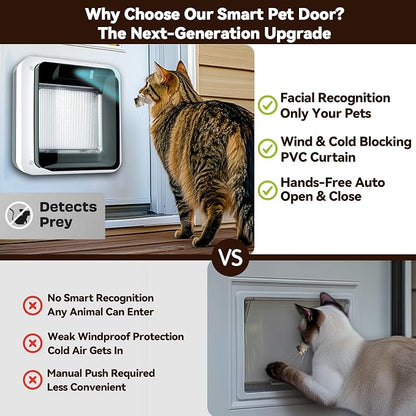 Smart Cat Door with Face Recognition – No Collar Needed, Keyless Entry - Image 4