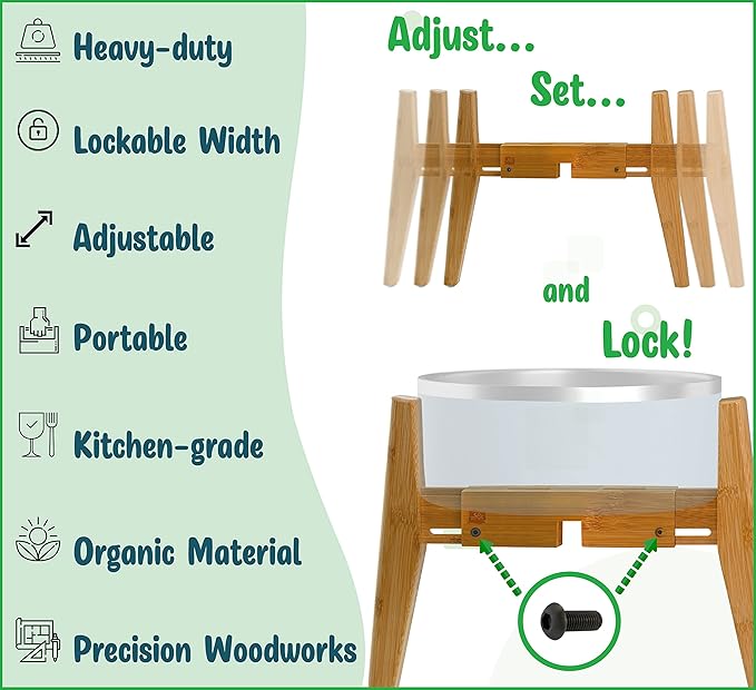 Dog Bowl Stand - Ideal for Large Breeds, Adjustable, Raises Pet Food Feeders - Image 6