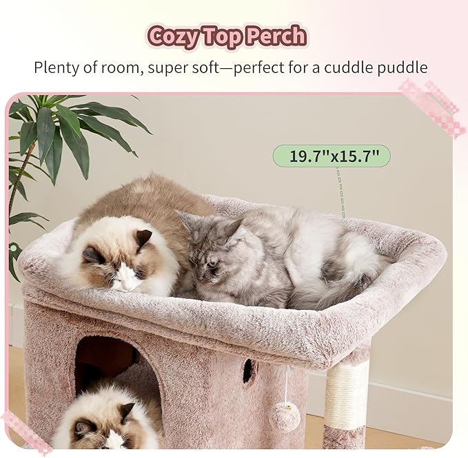 Heybly Cat Tree, 25.6-inch Cat Tower - Image 9
