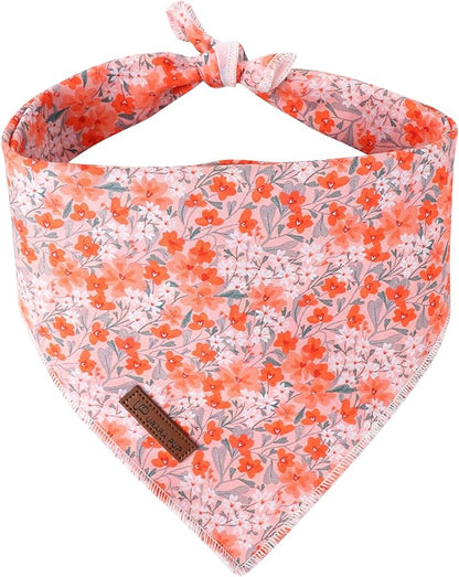 Summer Dog Bandana, UP URARA PUP Orange Bandana by UPURARAPUP