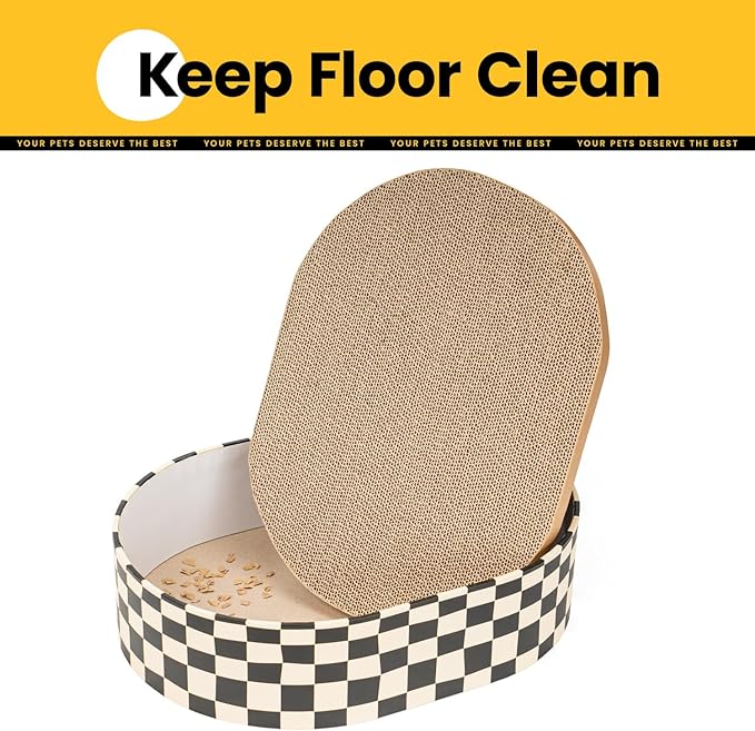 Cat Scratcher Box with 4 Cat Scratching Board Reversible Scratch Pad, Heavy - Image 5