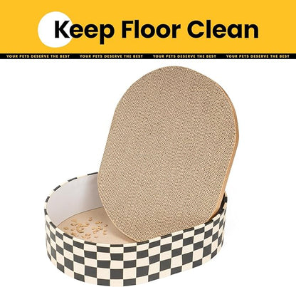 Cat Scratcher Box with 4 Cat Scratching Board Reversible Scratch Pad, Heavy - Image 5