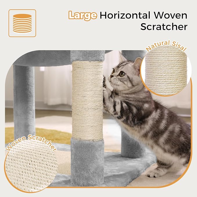 54" Cat Tree with Big Hammock 21x17” XL Cat Tower with Scratching Posts - Image 6