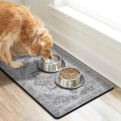 Dog Food Mats for Floors Absorbent, Pet Cat Food Mat - Image 2