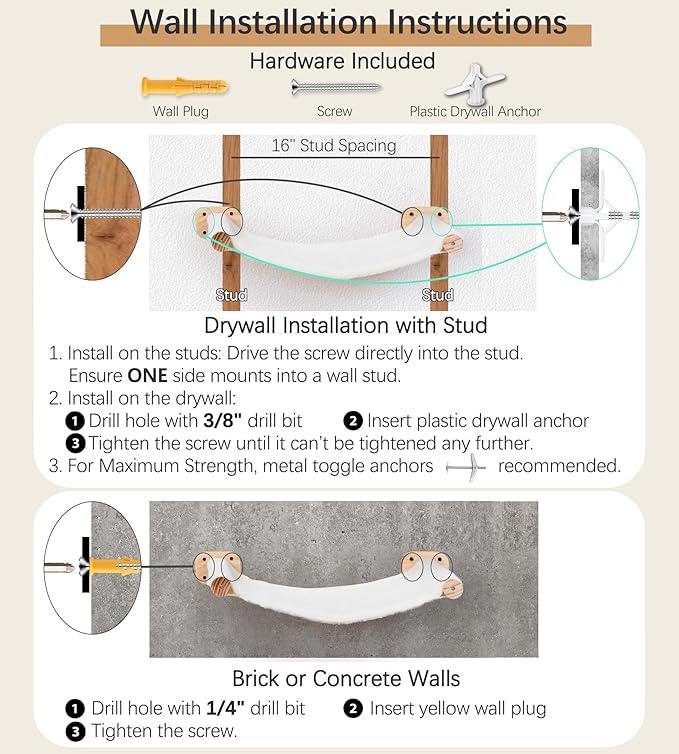Cat Wall Hammock Shelves, Dual-Sided Cat Bed - Image 9