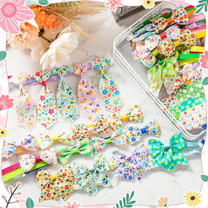 Reginary 100 Pieces Dog Bow Tie Collar Set Include 40 Dog Neckties, and 30 - Image 4