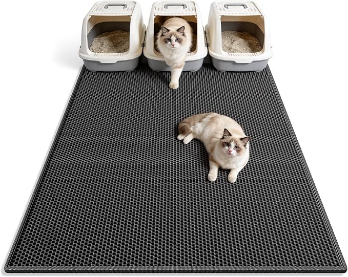 Pieviev Cat Litter Mat Double Layer Waterproof Urine Proof Trapping Mat 1 Pack) by Pieviev