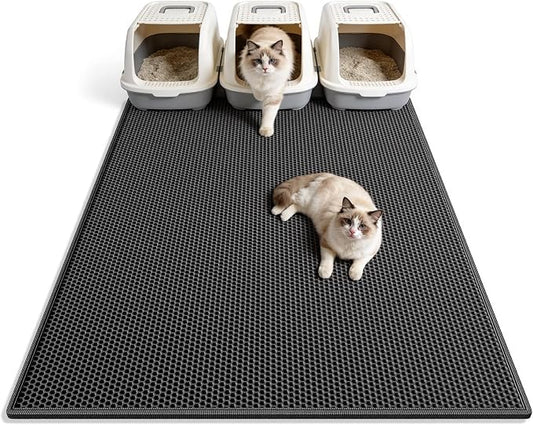 Pieviev Cat Litter Mat Double Layer Waterproof Urine Proof Trapping Mat 1 Pack) by Pieviev