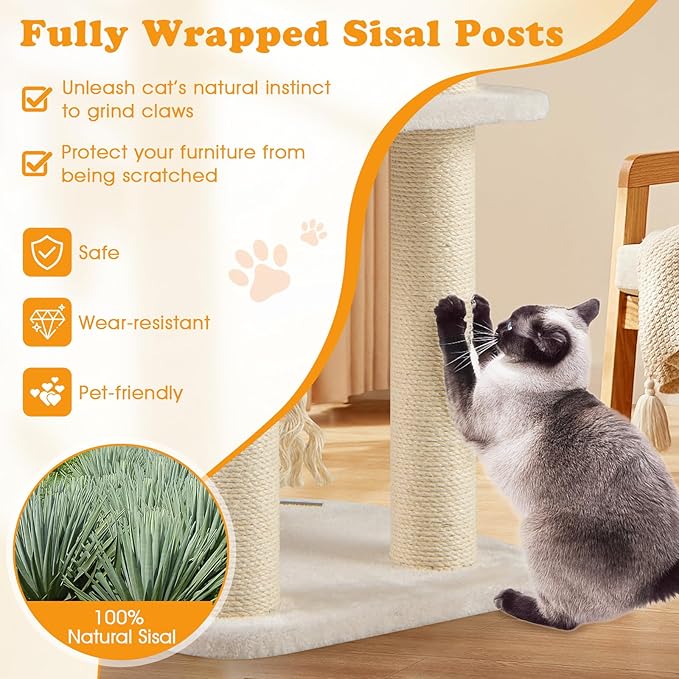 PETSITE 41 Inch Modern Cat Tree - Image 7