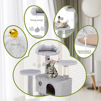 54 Inches Cat Tree Tower Condo Furniture, Cat Tower - Image 5