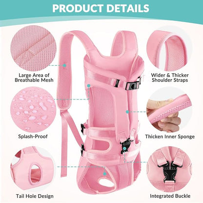Lukovee Dog Backpack Carrier, Legs Out Easy-fit Dog Front Carrier - Image 3