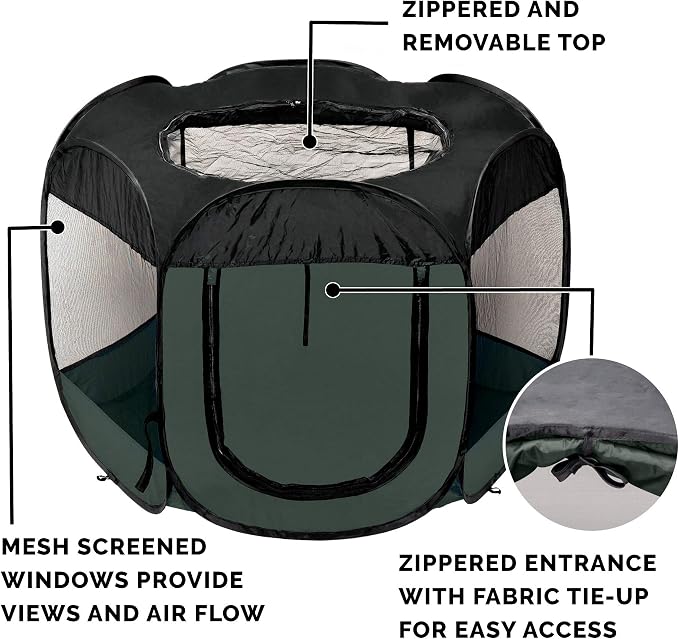 Furhaven Portable Dog Playpen Cat Tent, Pet playground, Kennel foldable indoor - Image 4