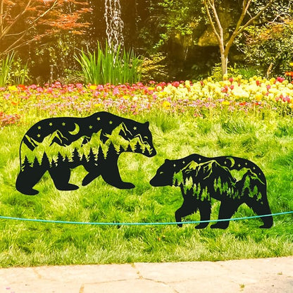 Bear Metal Garden Stakes Yard Decor, Lawn Ornaments - Image 5
