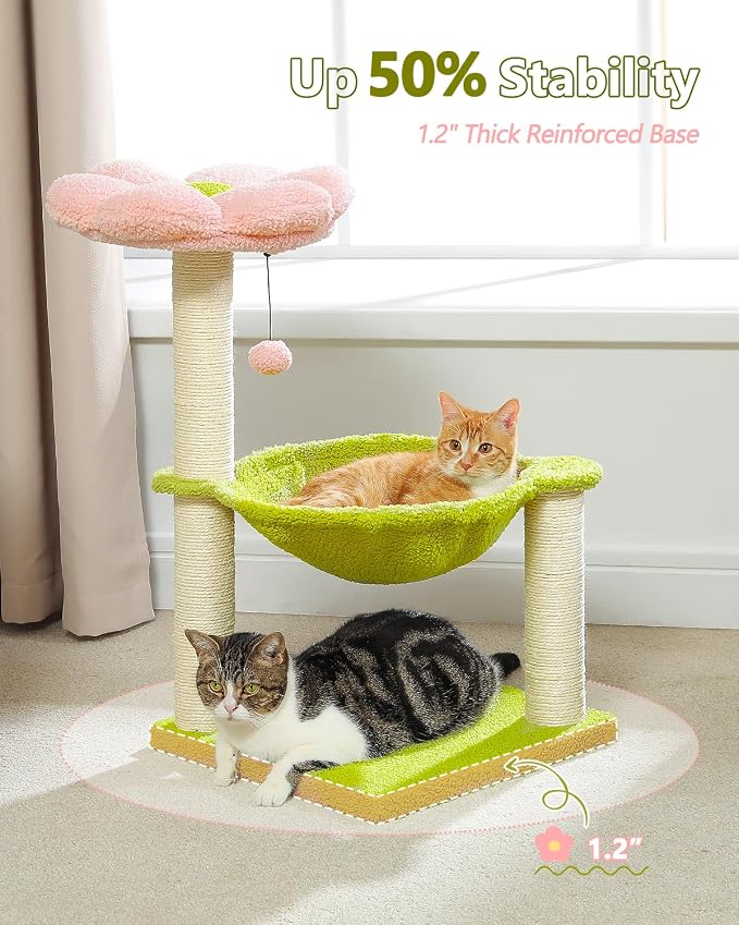 Flower Cat Tree, Large Hammock for Indoor Small Cats, Cute Cat Tree - Image 5