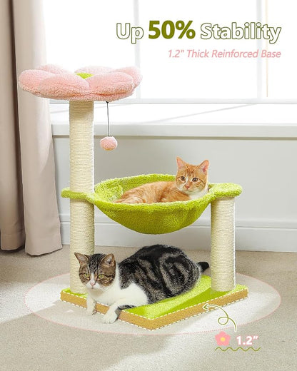 Flower Cat Tree, Large Hammock for Indoor Small Cats, Cute Cat Tree - Image 5