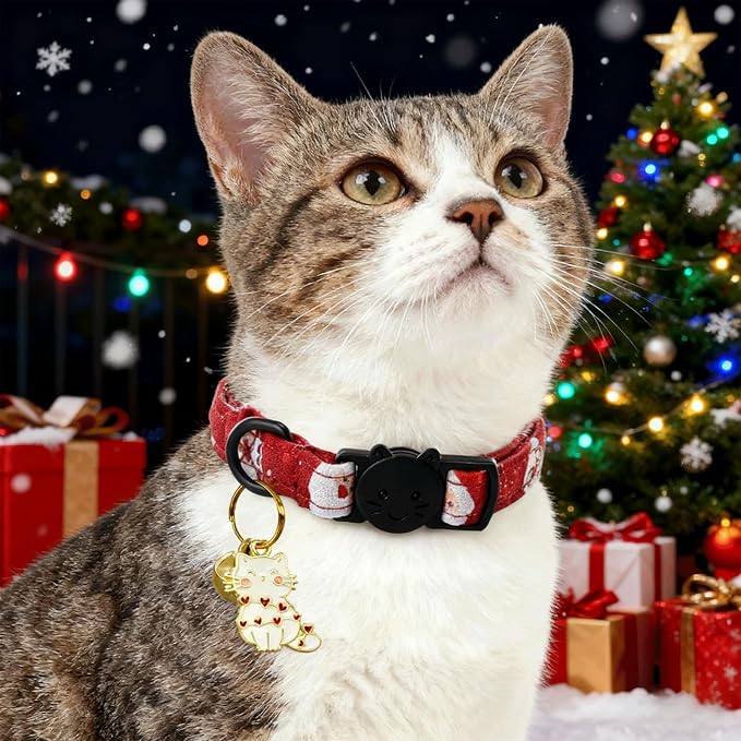 Elegant little tail 2 Pack Cat Collar- Christmas Cat Collars Breakaway - Image 5