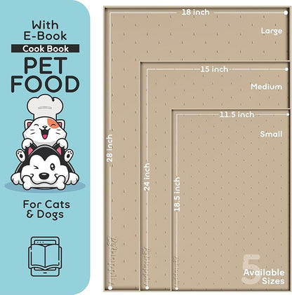 Dog Food Mat - Raised Edges Dogs Mat - Image 2