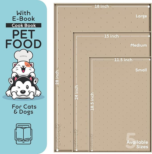 Dog Food Mat - 24x15 Raised Edges Dogs Mat - Image 2