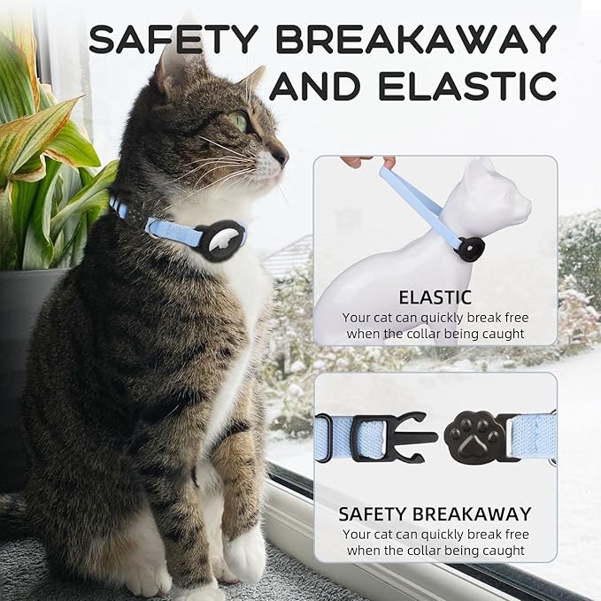 AirTag Cat Collars, Stretchy Collar - Image 4
