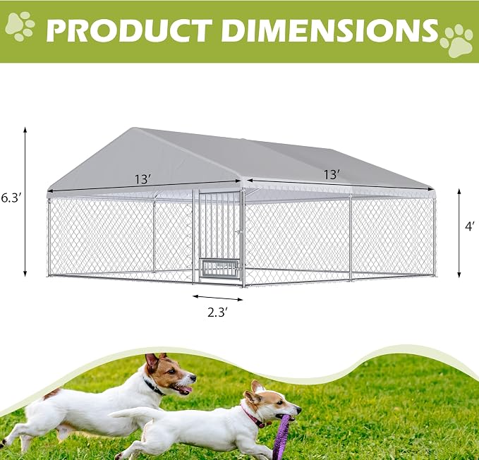 13FT x 13FT Outdoor Dog Kennel - Image 2