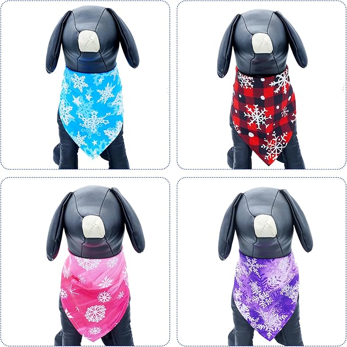30 Pcs Winter Dog Bandanas Bulk Stitch Dog Bandanas - Image 4