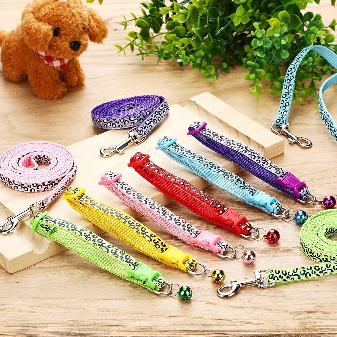 Amylove 48 Pcs Dog Collar and Leash Set, Polypropylene Adjustable Puppy Collars - Image 5