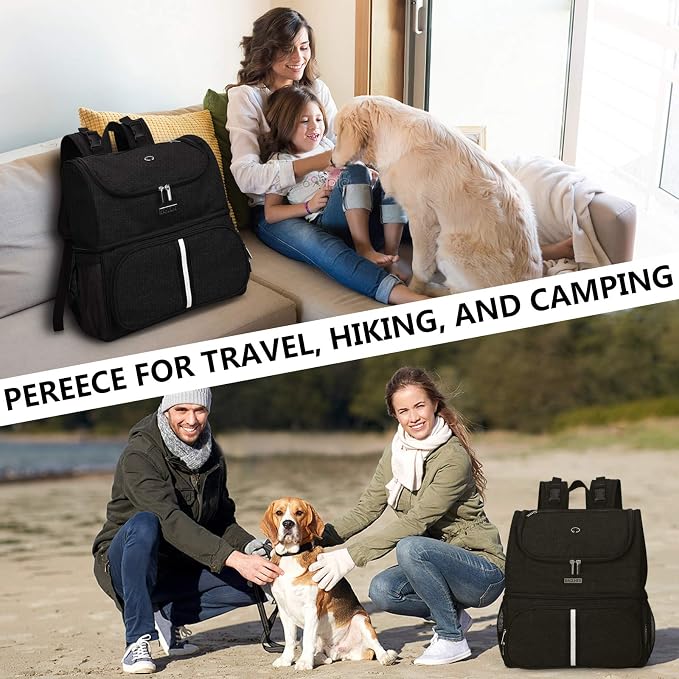 BAGLHER Pet Travel Bag, Double-Layer Pet Supplies Backpack, Pet Travel Backpack - Image 5