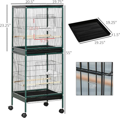 PawHut Large Bird Cage with 1.7 ft. Width - Image 7
