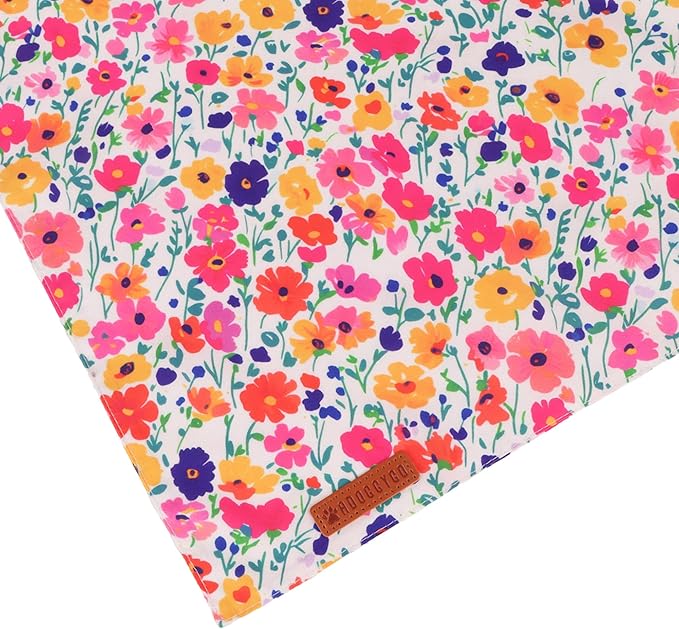 ADOGGYGO Floral Dog Bandanas 2 Pack, Reversible Cute Flower Scarf, Premium - Image 6