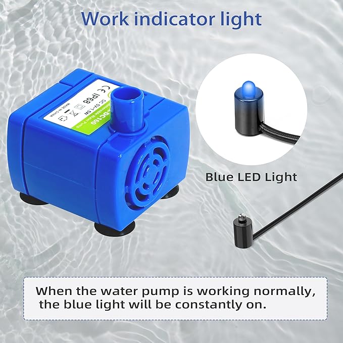 IP68 DR-DC160 Submersible Water Pump Cat Water Fountain Pump - Image 5