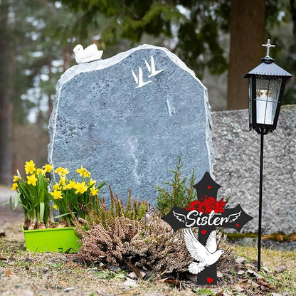 Cross Grave Decorations for Cemetery, Sympathy Memorial Stakes for Loss of - Image 4