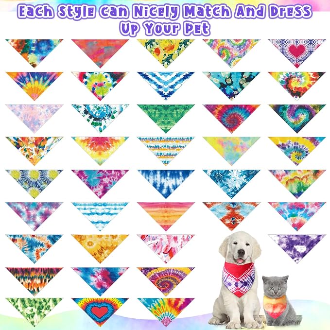 Amylove 120 Pcs St. Patrick's Day Dog Bandanas Bulk Holiday Triangle Dog Pack - Image 3