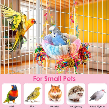 KATUMO Budgies Nest, Conure Snuggle Bed Bird Swing Bed Parrotlet Breeding Nest - Image 7