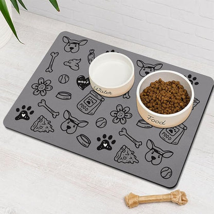 Pet Feeding Mat for Floors Waterproof Dog Mat for Food and Water Absorbent - Image 8