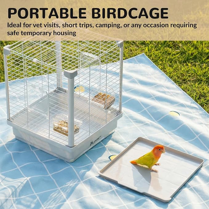 14.6" Portable Travel Bird Cage, Parrot Cage, Ample Room - Image 6